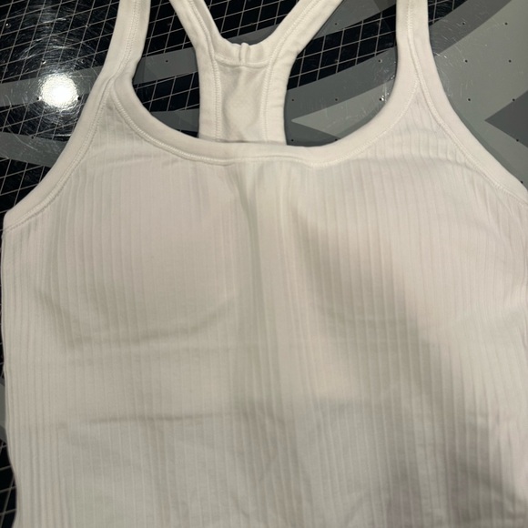 White Ribbed Tank Top - Picture 4 of 5